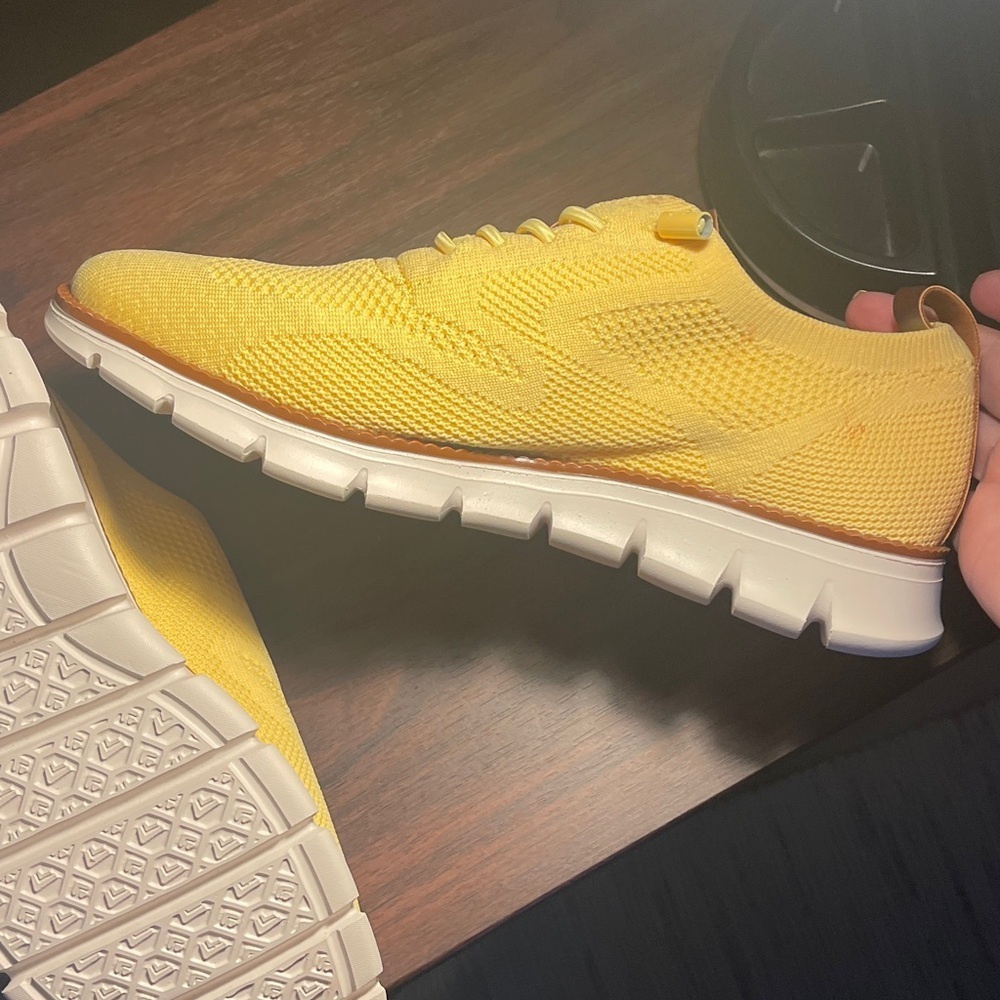 Men's Yellow Knit Sneakers Breeze size 41 - Picture 4 of 6